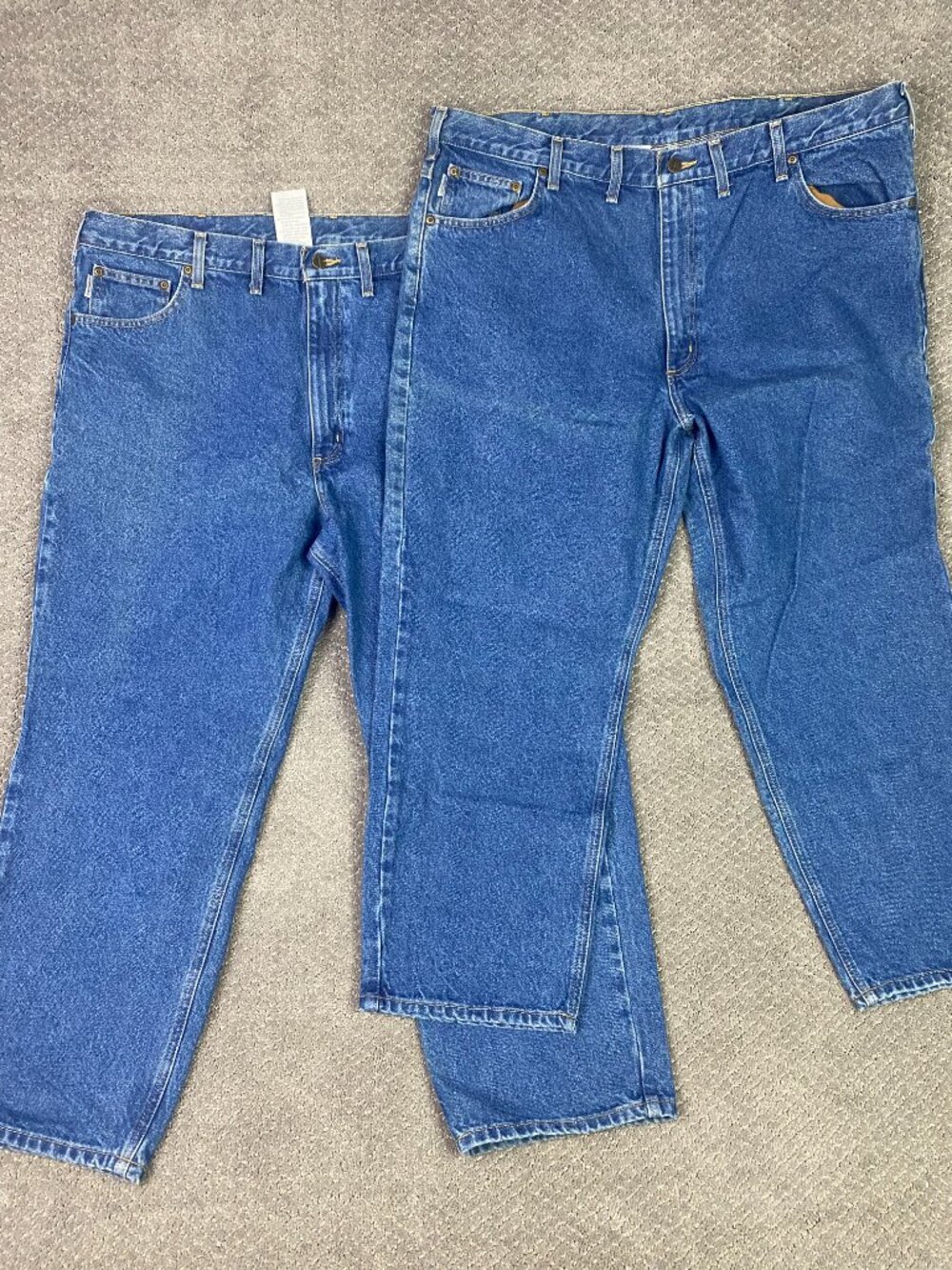 Carhartt B17 DST Jeans Lot of 2 Mens 44x28 Blue Relasxed Fit Cotton Workwear
